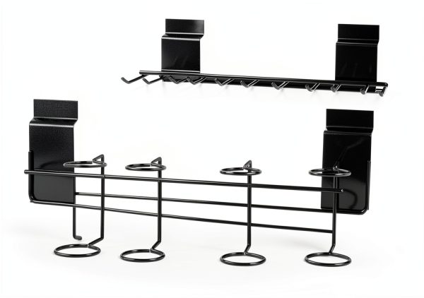 BeapTcely Black Metal Slatwall Screwdriver Holder Garage-1