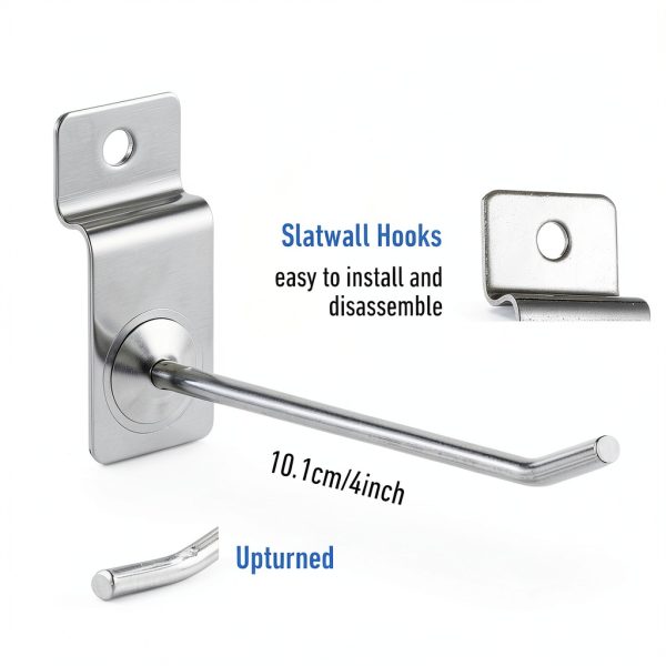 Mekueeex Slatwall Hooks Metal Rust Resistant Garage-1
