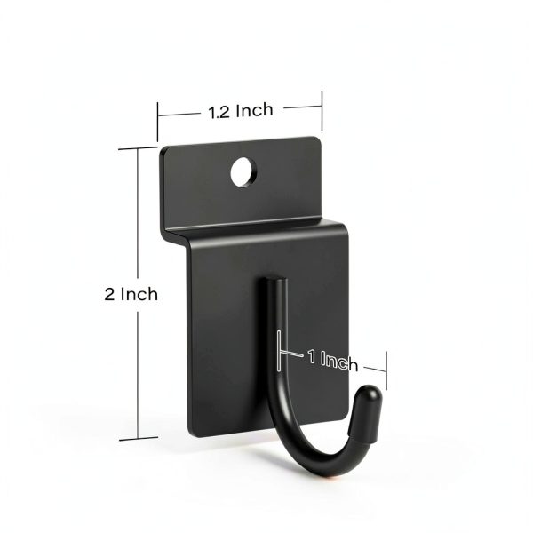 MQKIWAO Steel Slatwall Hooks Adjustable Wall Mount-1