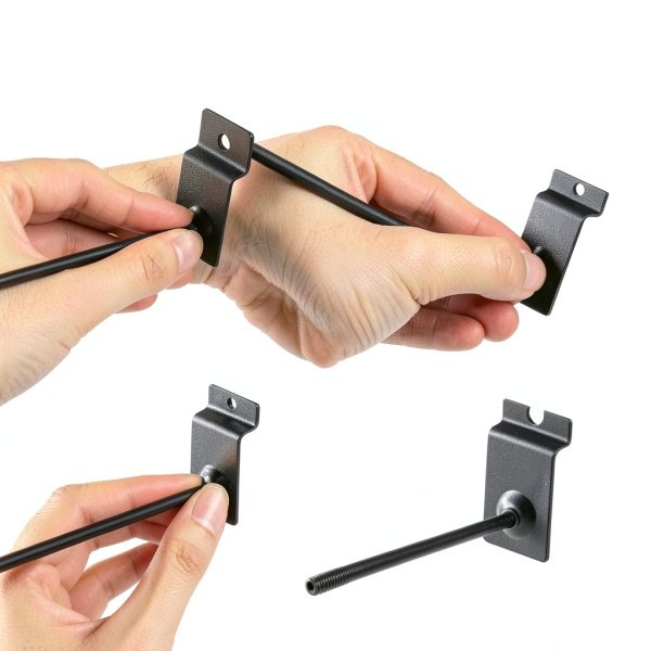 Therwen Slatwall Hooks Metal Rust Resistant Wall Mount-2