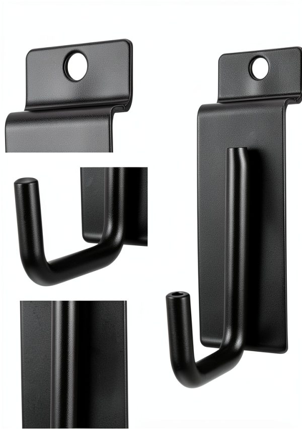 Tolare Slatwall Hooks Metal J-Shaped Cordless 25 Pack-2