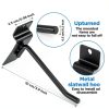 PercyEffie Slatwall Hooks Iron Black 50 Pack Storage-1