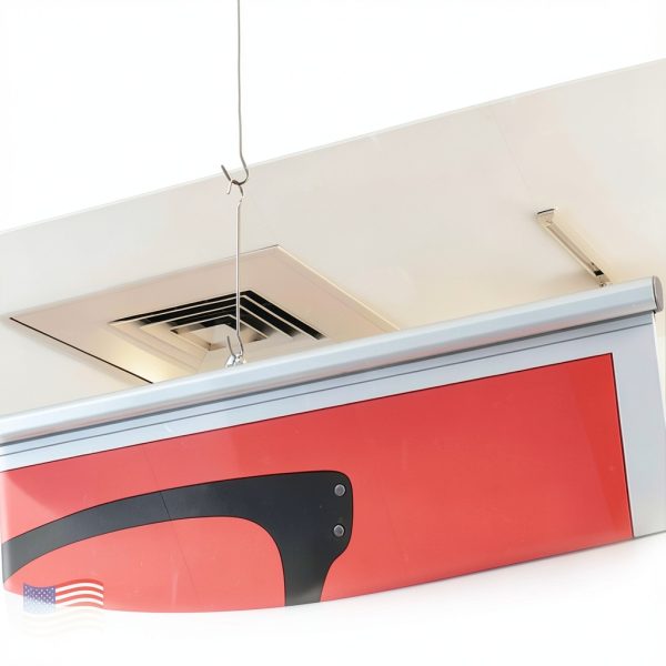 Clip Strip Double C Hook Steel Sign Holder Retail Display-2