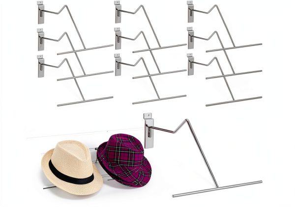 Zonon Slatwall Cowboy Hat Rack Durable Metal Display-0