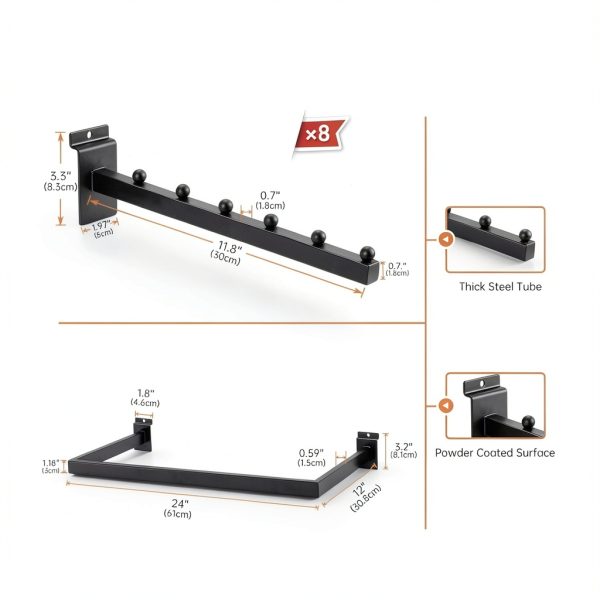 WETOECOTEC Slatwall Hooks Heavy Duty Steel Garage Organizer-1