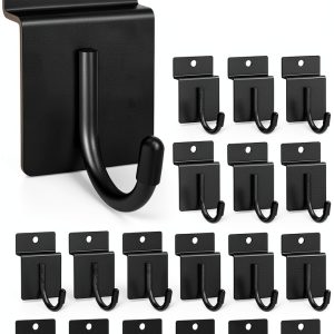 MQKIWAO Steel Slatwall Hooks Adjustable Wall Mount-0