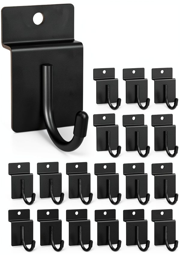 MQKIWAO Steel Slatwall Hooks Adjustable Wall Mount-0