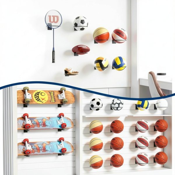 SINCHEEWAY Slatwall Ball Holder Steel Sports Storage-3