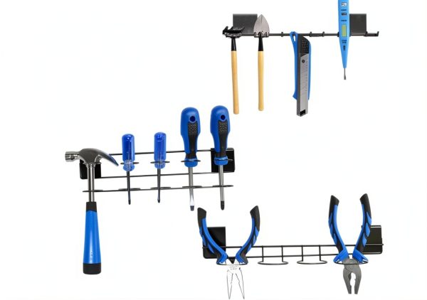BeapTcely Black Metal Slatwall Screwdriver Holder Garage-2