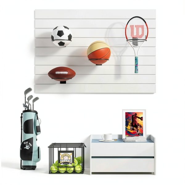 SINCHEEWAY Slatwall Ball Holder Steel Sports Storage-6