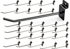 HNBun Slatwall Hooks Heavy Duty Rust Resistant Black-0