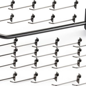 HNBun Slatwall Hooks Heavy Duty Rust Resistant Black-0