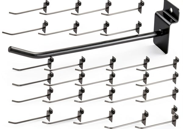 HNBun Slatwall Hooks Heavy Duty Rust Resistant Black-0