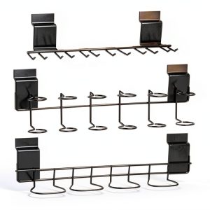 BeapTcely Black Metal Slatwall Screwdriver Holder Garage-0