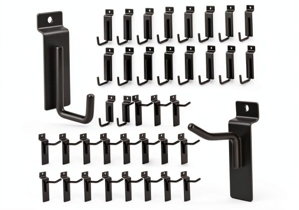 Alffun Slatwall Hooks Metal Wall Mount Modern Storage-0