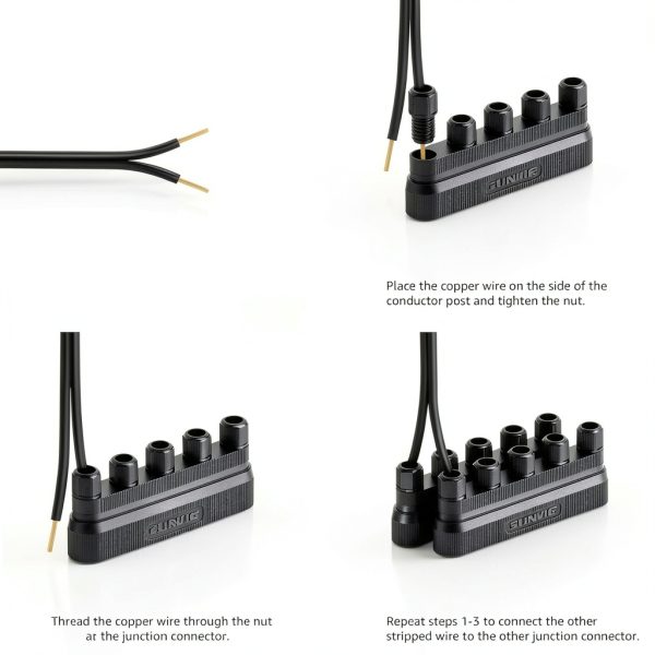 SUNVIE Low Voltage Junction Hub 5 Way Connectors-4